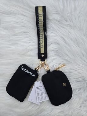 lululemon Dual Pouch Wristlet Black